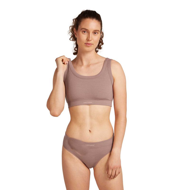 Icebreaker W Merino Blend Rib Lotus Bra image number 7