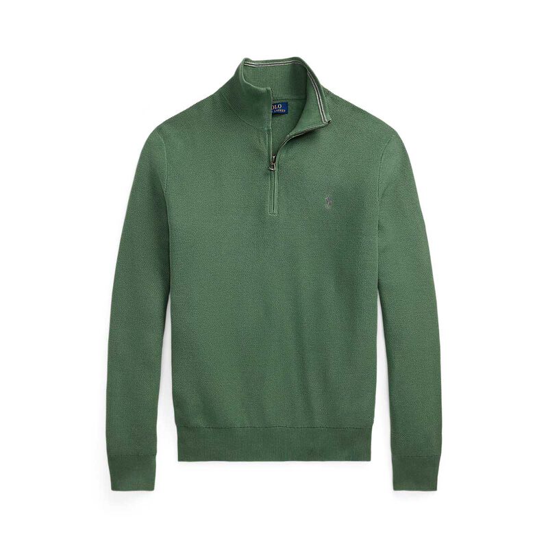 Polo Ralph Lauren Mesh-Knit Cotton Quarter-Zip Sweater image number 2