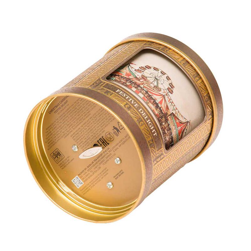 Basilur Music Caddy Golden Festive Delight Tin Loose Leaf Black Tea 75g image number 2