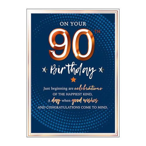 Image Gallery Copper Script: Age 90 Birthday