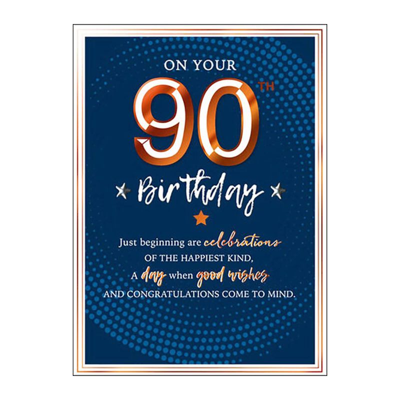 Image Gallery Copper Script: Age 90 Birthday image number 0