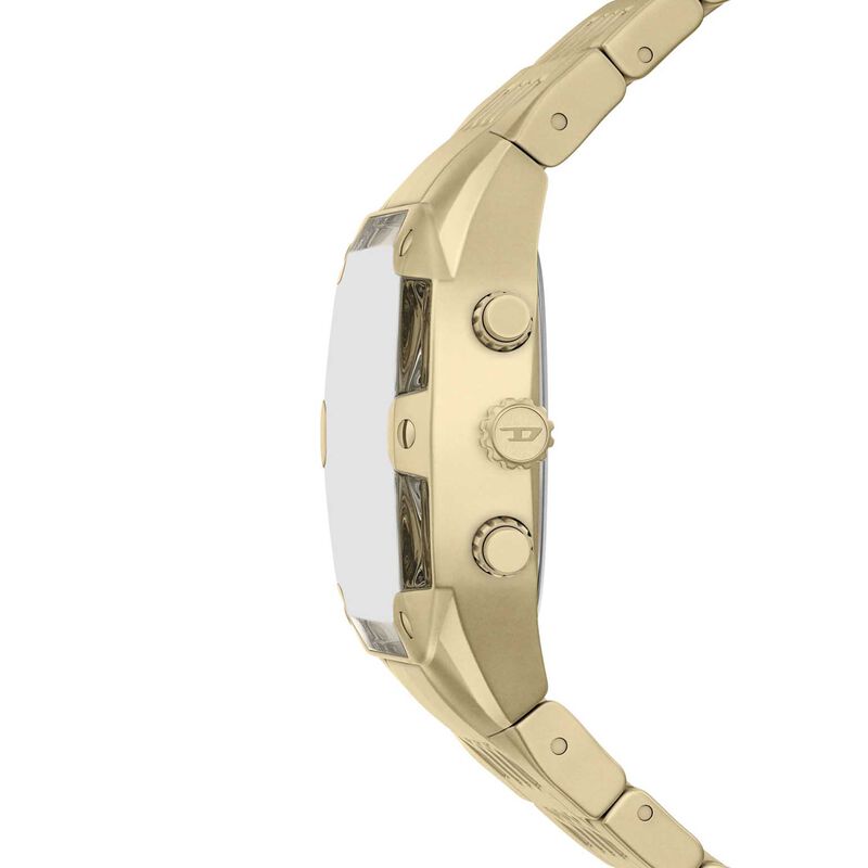 Diesel Spiked Cushion Chronograph Gold-Tone Stainless Steel Watch image number 2