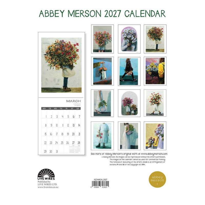 Abbey Merson Wall Calendar 2027 image number 2