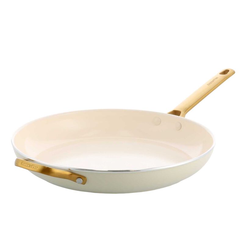 Greenpan Padova PFAS Free Frypan 32cm With Helper Handle - Cream image number 0