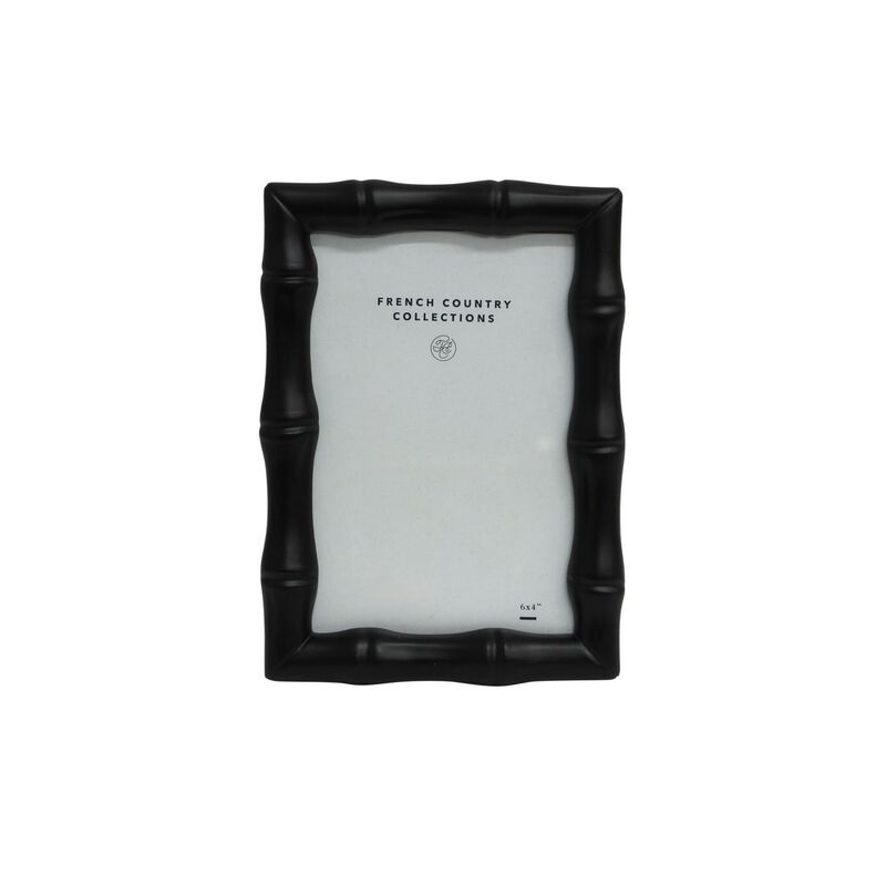 French Country Faux Bamboo Black Photo Frame 4x6" image number 0
