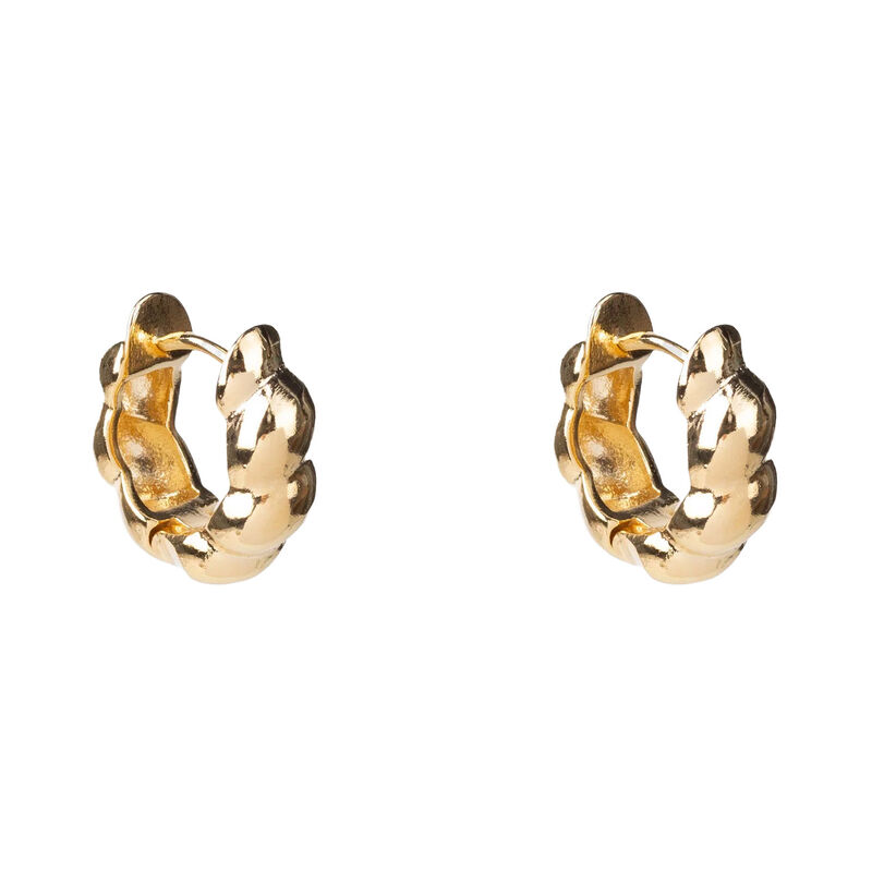 Stella + Gemma Earring Gold Bubble Hoop image number 0