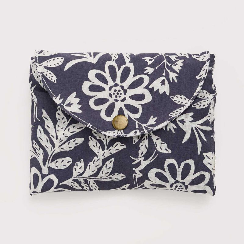 Seasalt Cornwall Foldaway Canvas Shopper Evening Woodland Fern image number 1