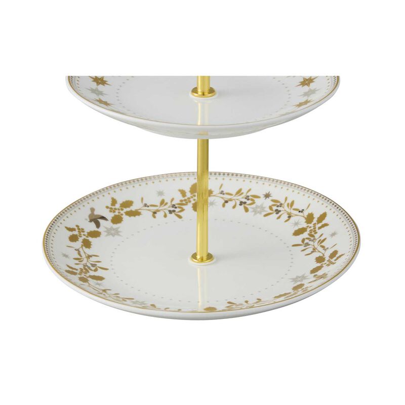 Maxwell & Williams White Christmas 2 Tiered Cake Stand Gift Boxed image number 1