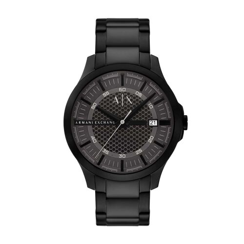 Armani Exchange Three-Hand Date Black Stainless Steel Watch AX2464