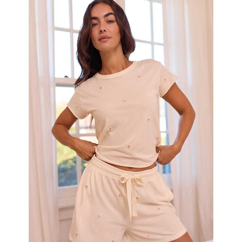 Papinelle Jada Floral Cotton Knit Boxer Pj image number 3