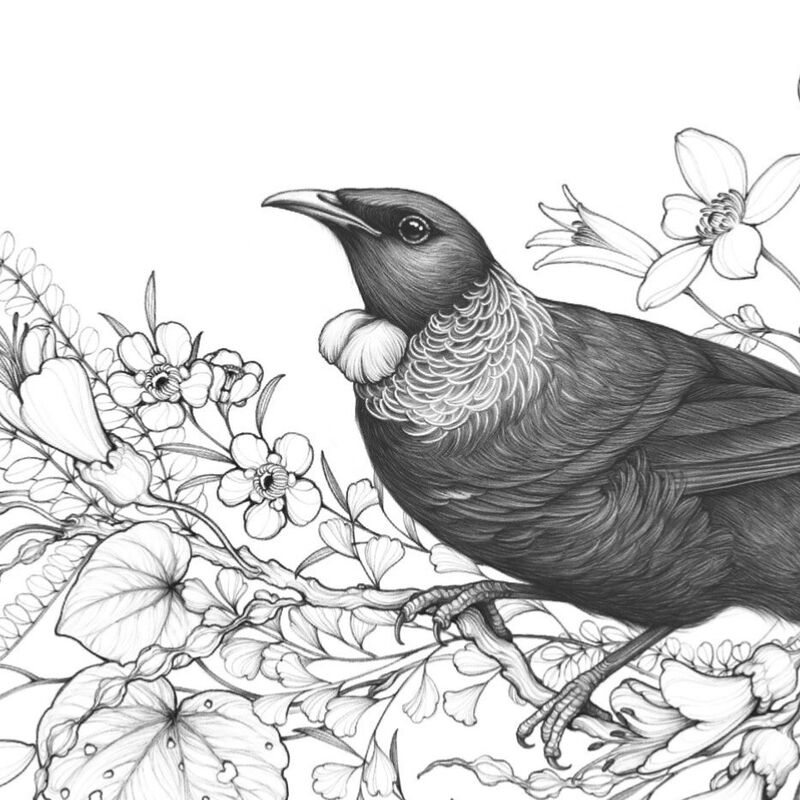 Katy Hayward Print - Home Is Here - Tui - A4 image number 1