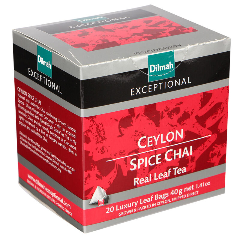 Dilmah Exceptional Ceylon Spice Chai (Black) 20 Teabags image number 0