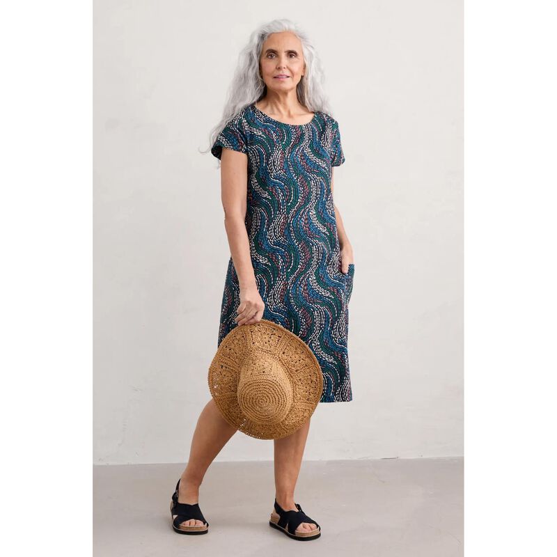 Seasalt Cornwall River Cove Dress River Spot Maritime image number 3