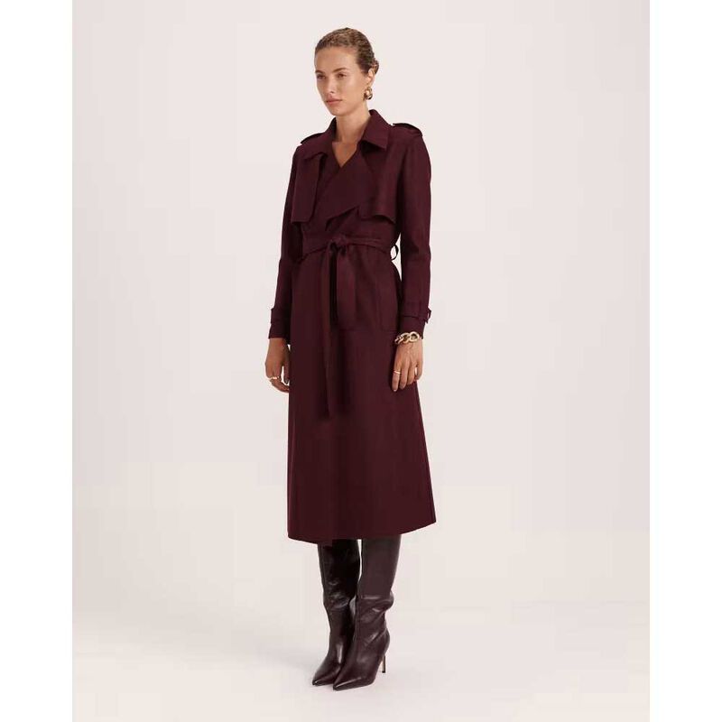 SABA Karla Wool Longline Trench image number 3