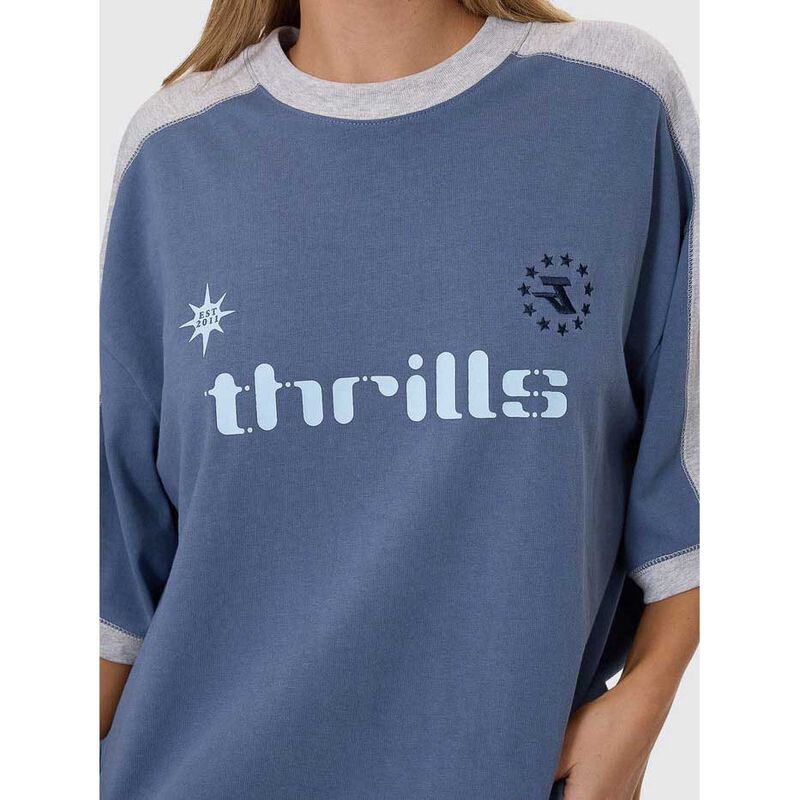 Thrills Hot Shot Panelled Oversized Tee image number 2