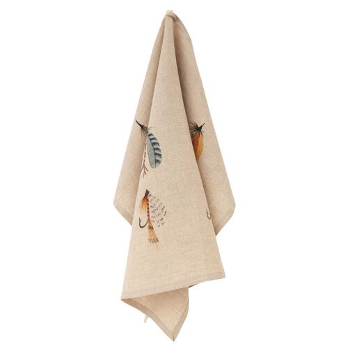Wallace Cotton Fly Fishing Tea Towel