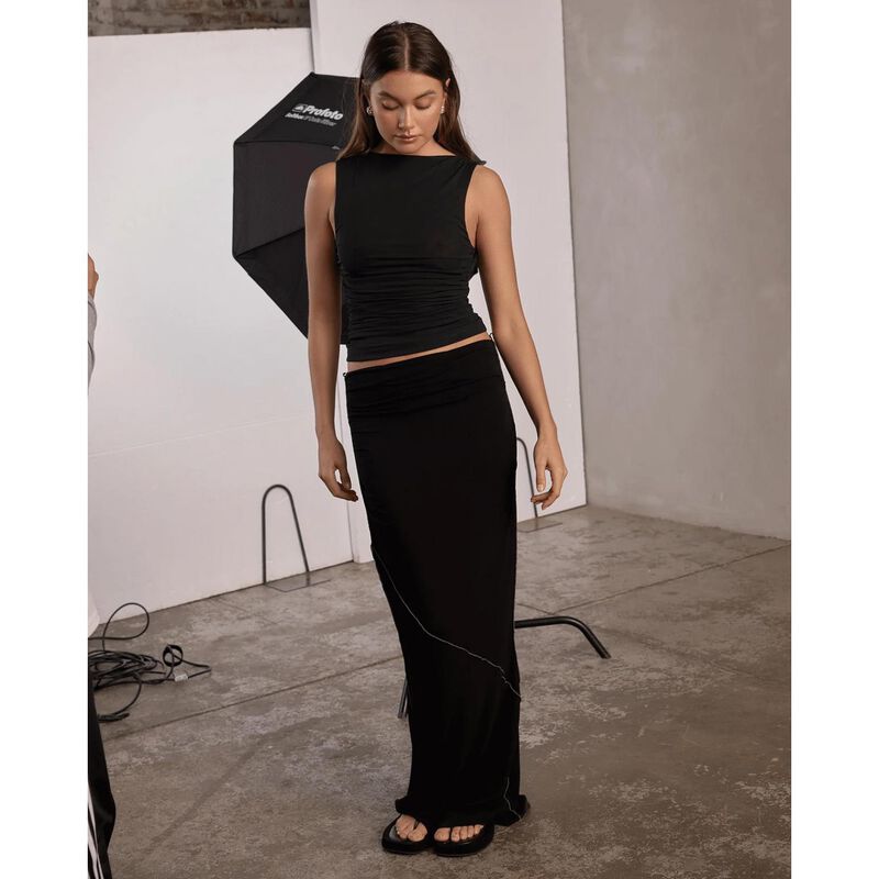 RAEF Charlotte Jersey Maxi Skirt image number 2