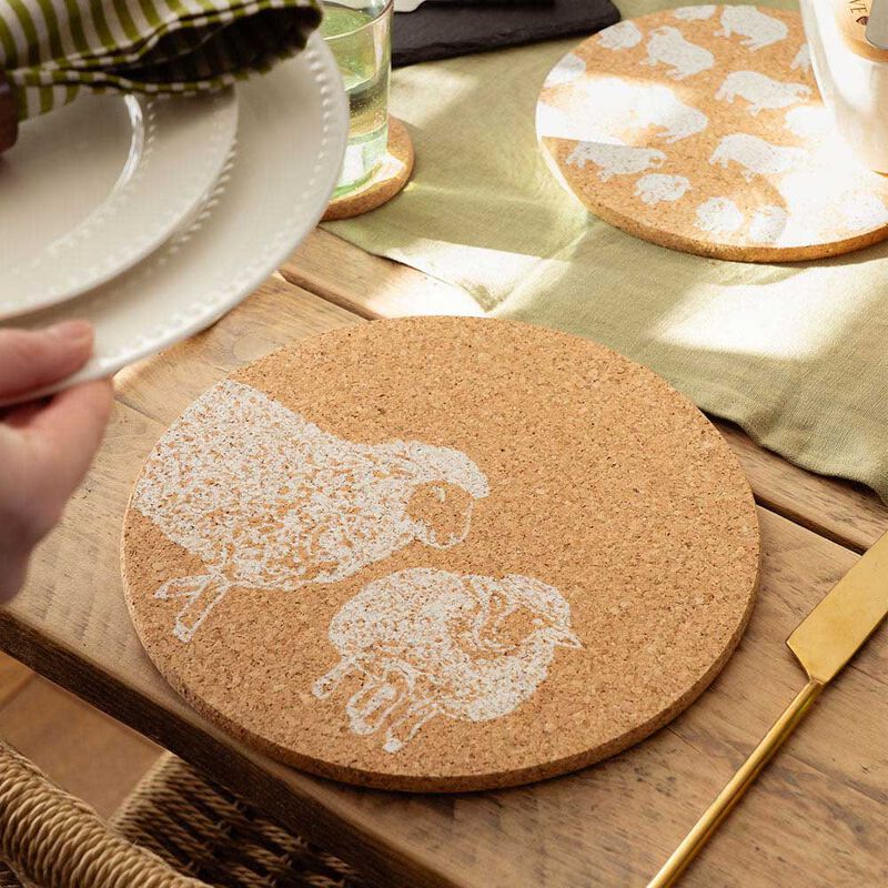 Selbrae House Cork Place Mat Sheep image number 1