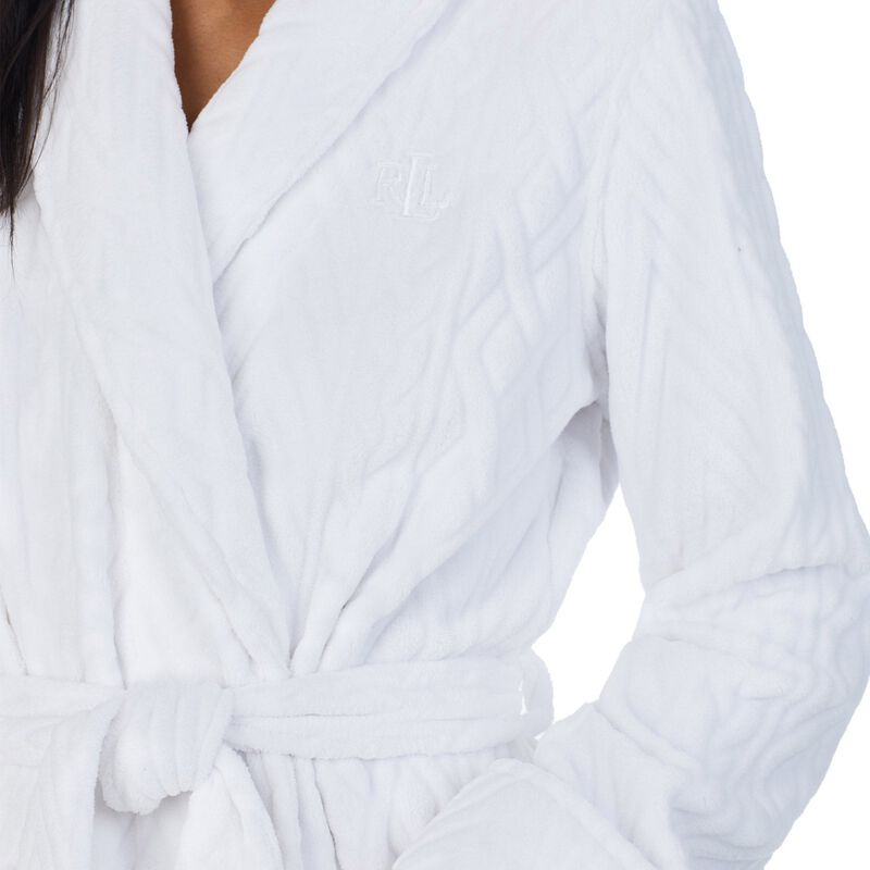 Lauren Ralph Lauren Recycled L/S Shawl Collar Long Robe image number 6