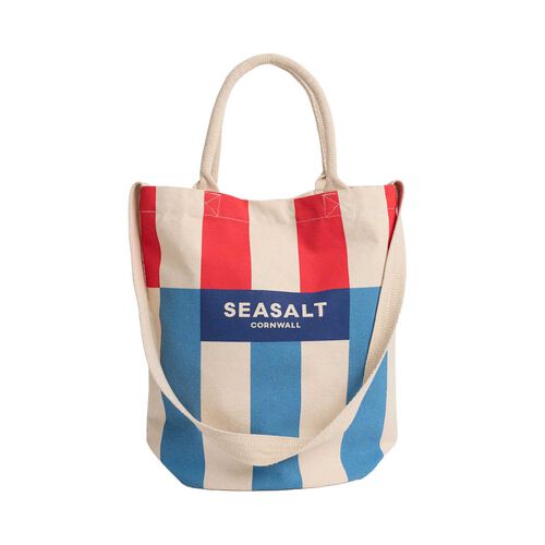 Seasalt Cornwall Canvas Tote Bag Split Stripe