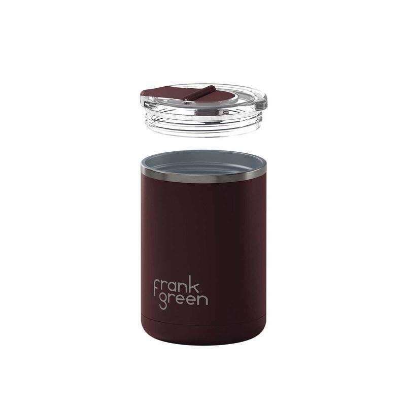 frank green 12oz S/Steel Cup With Screw Hinged Lid Chocolate image number 3