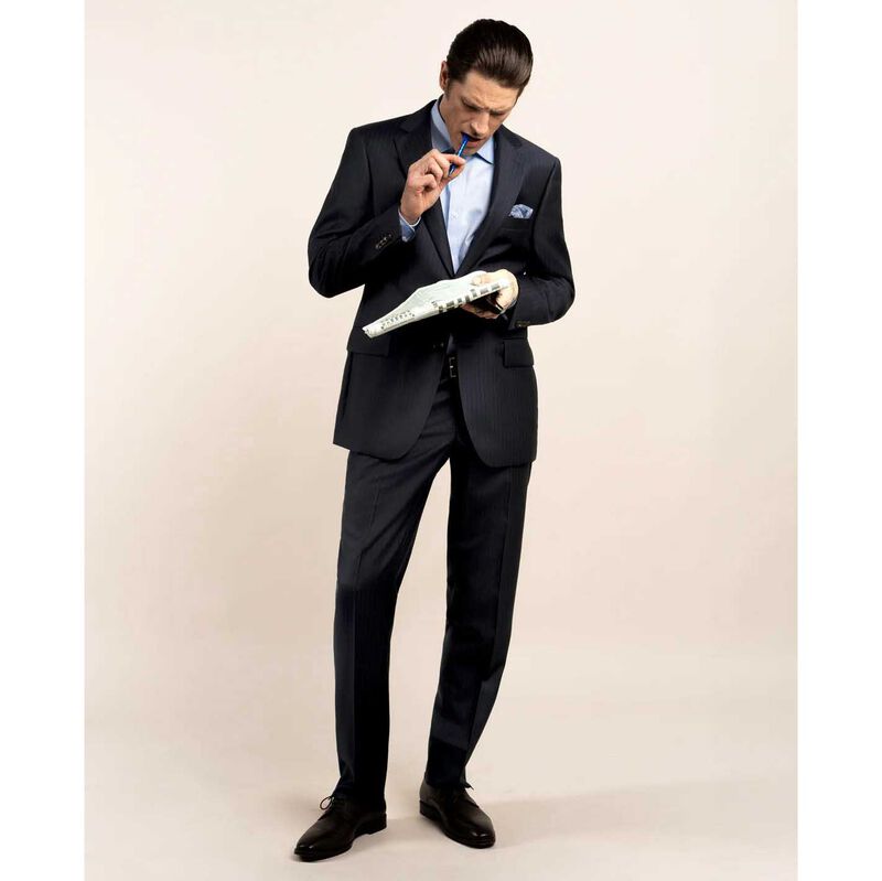 Rembrandt Lotus Navy Stripe Trouser image number 3