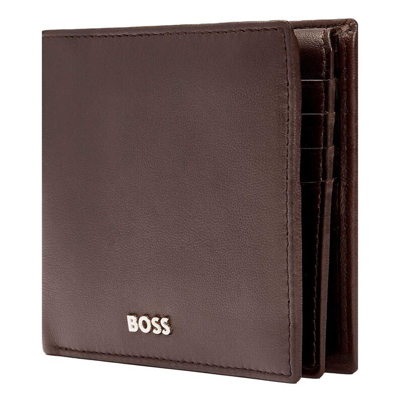 BOSS Trifold Leather Wallet Classic Smooth Brown image number 3