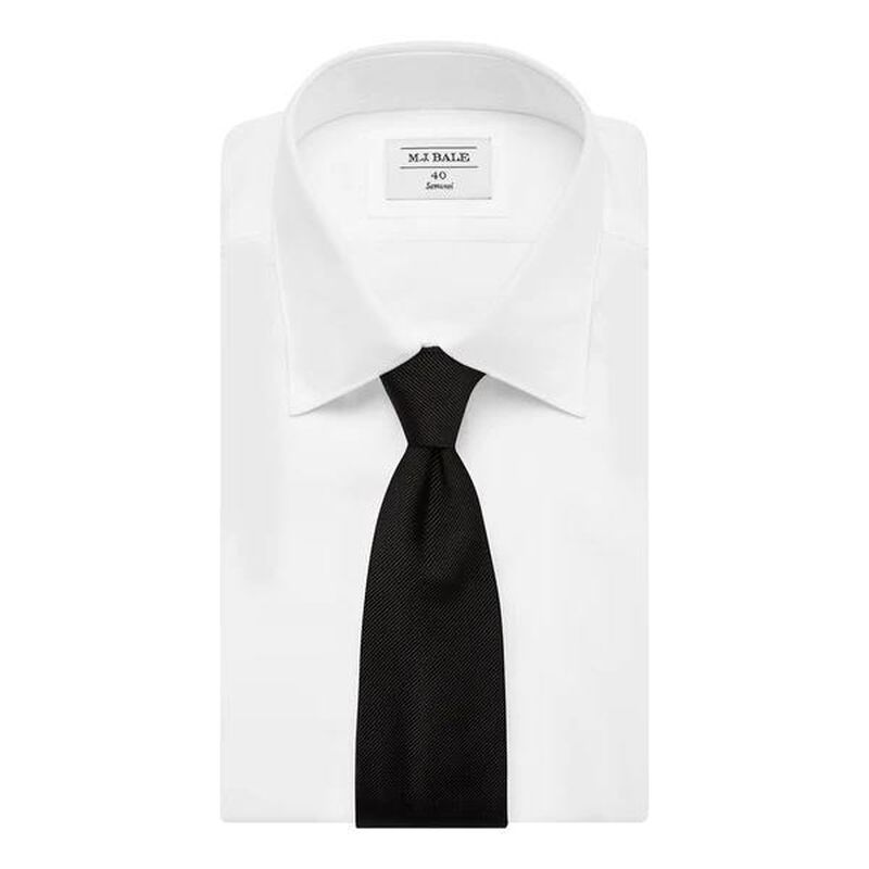 M.J. Bale Mauricio Black Plain Tie image number 2