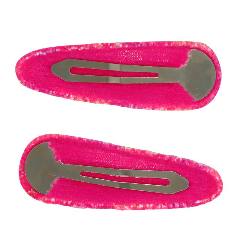 Pink Poppy Rainbow Chunky Glitter Snap Clips image number 1