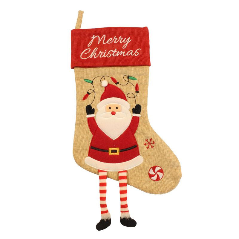 Stocking Santa With Dangling Legs 18 Inch image number 0