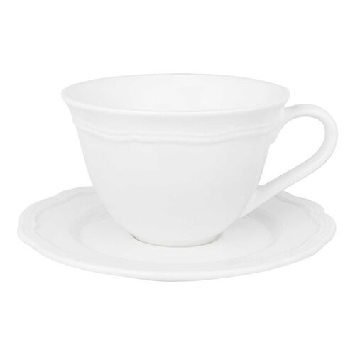 Casa Domani Florence Scallop Cup & Saucer 220ml White