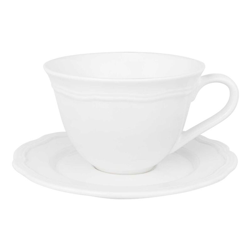 Casa Domani Florence Scallop Cup & Saucer 220ml White image number 0