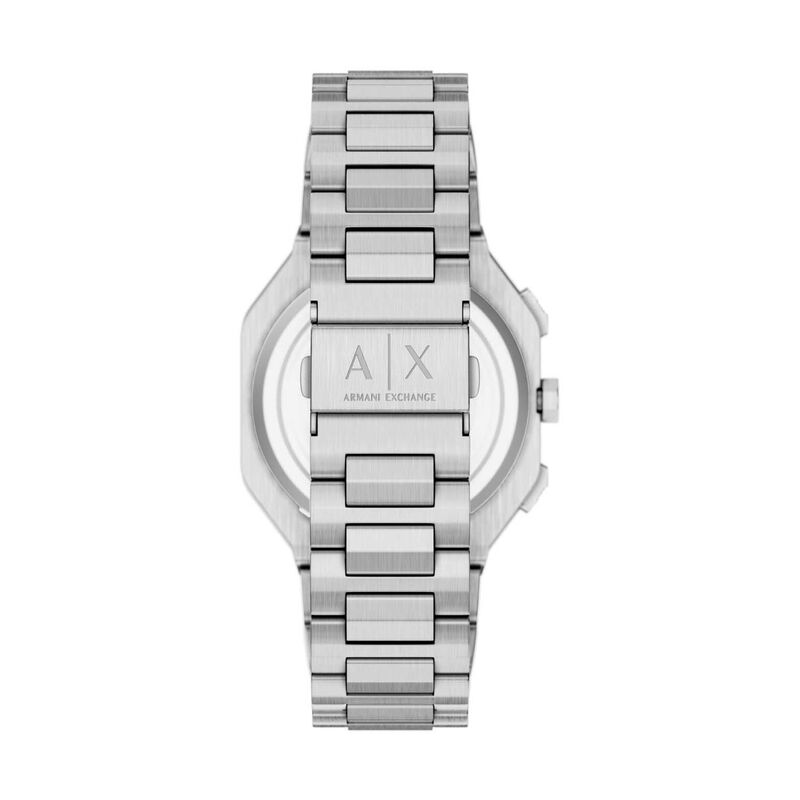 Armani Exchange Bass Dual-Time Stainless Steel Watch image number 1