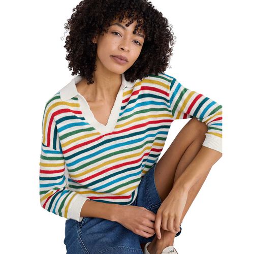 Seasalt Cornwall Gwynver Jumper Mini Cornish Raspberry Multi