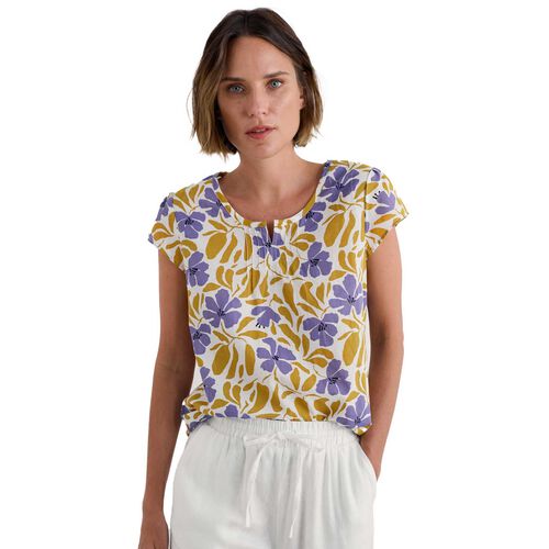 Seasalt Cornwall Garden Gate Top Ii Leafy Floral Chalk Pear