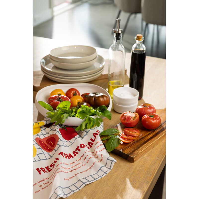 Wallace Cotton Starship Fresh Tomato Salad Tea Towel image number 1