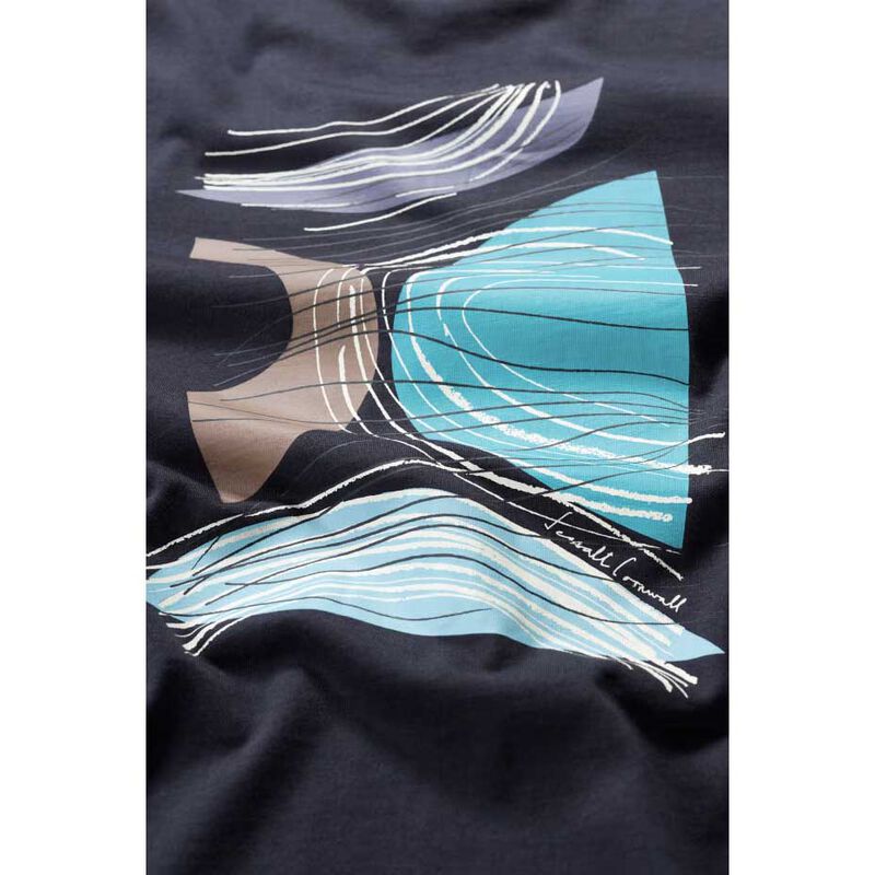 Seasalt Cornwall Mens Midwatch T-Shirt Land Shapes Inkwell image number 2