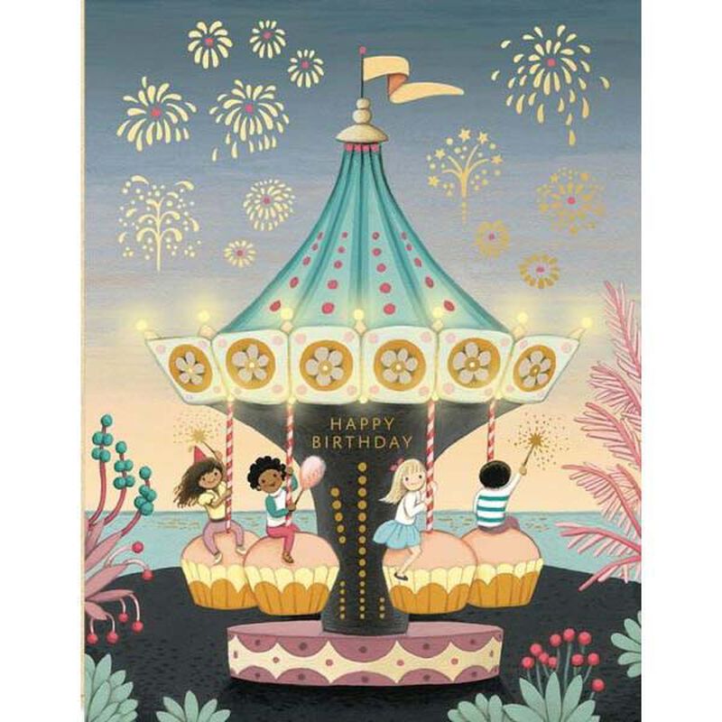 Carousel Birthday Foil Card image number 0