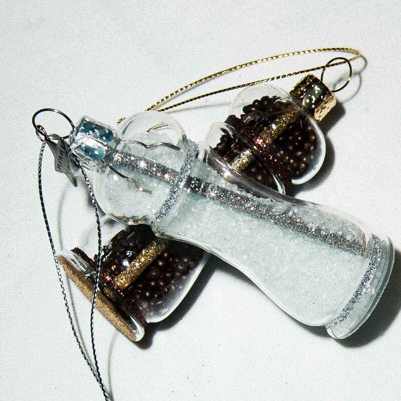 Vondels Ornament Glass Transparent White Salt 9cm image number 1