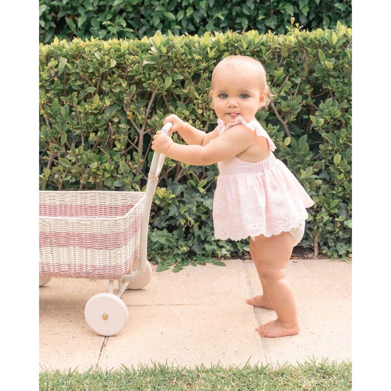 B&eacute;b&eacute; Che LSea Broderie Overlay Bodysuit image number 3