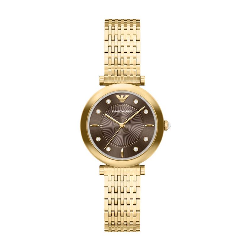 Emporio Armani Archelia Three-Hand Gold-Tone Stainless Steel Watch image number 0