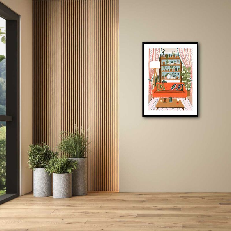 Let The Sunshine On Your Plants A2 Framed Print, Contemporary Black Frame image number 1