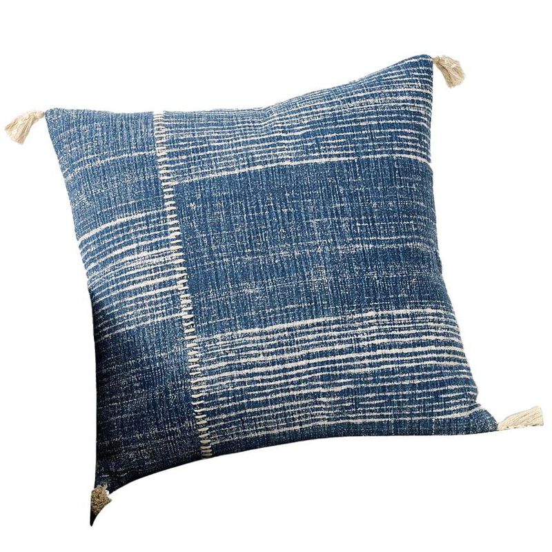 Pottery Barn Bryer Striped Cushion Cover 51cm Indigo image number 0