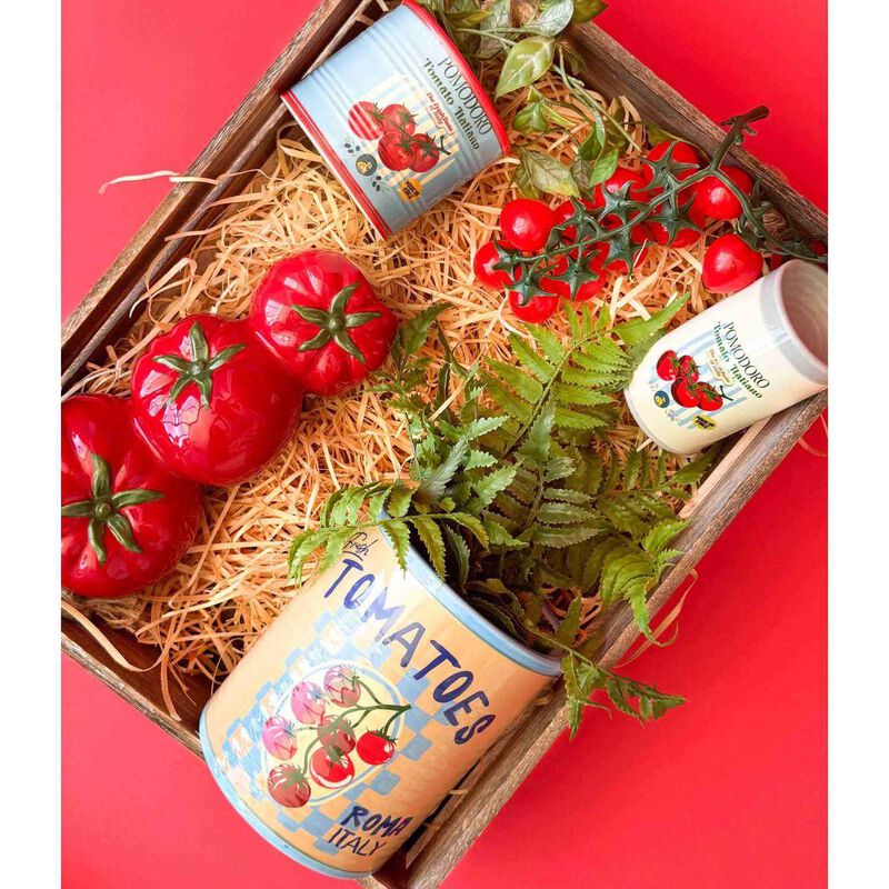 Urban Products Fresh Tomatoes Can Planter Cream, Blue 16cm image number 1