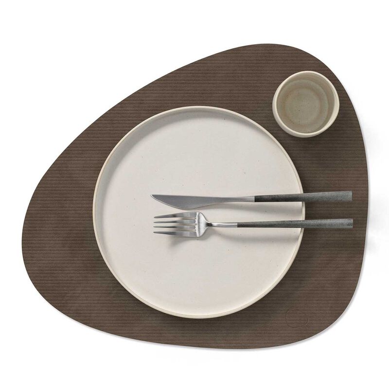 LIND DNA Table Mat Curve L Corduroy - Caviar image number 1