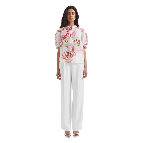 SABA Mariposa Silk Linen Ss Blouse