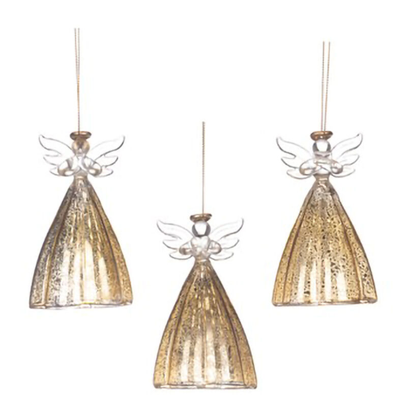 Goodwill Glass Antique Angel Ornament Assorted 11cm image number 0
