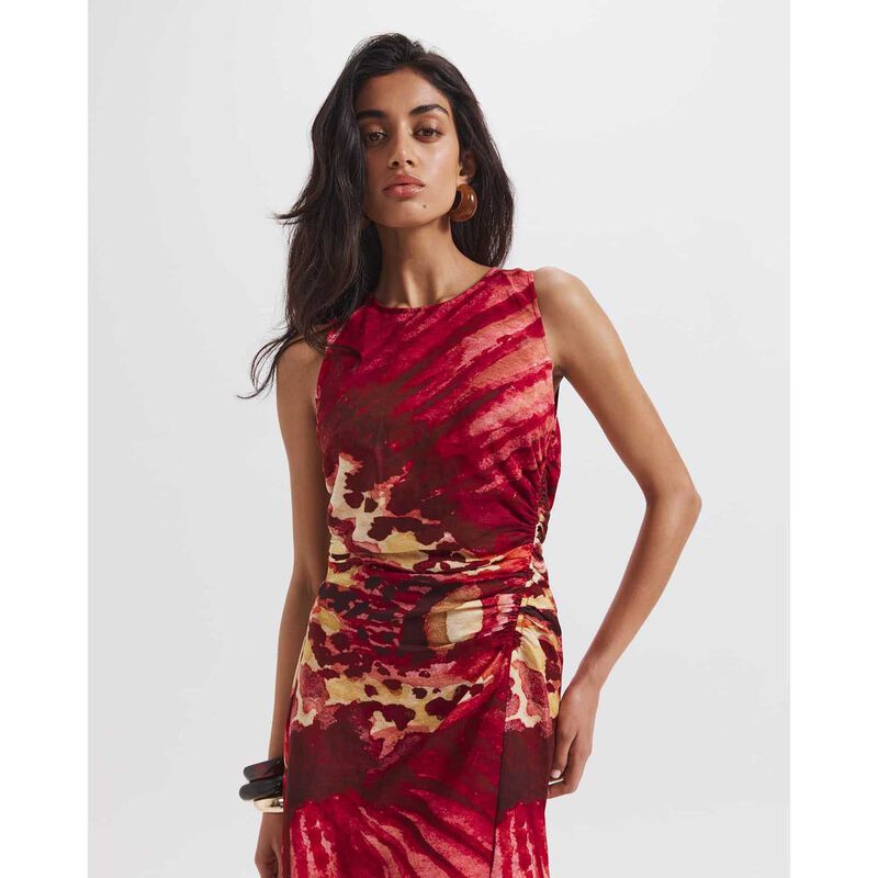 SABA Cymbelle Rouched Midi Dress image number 2