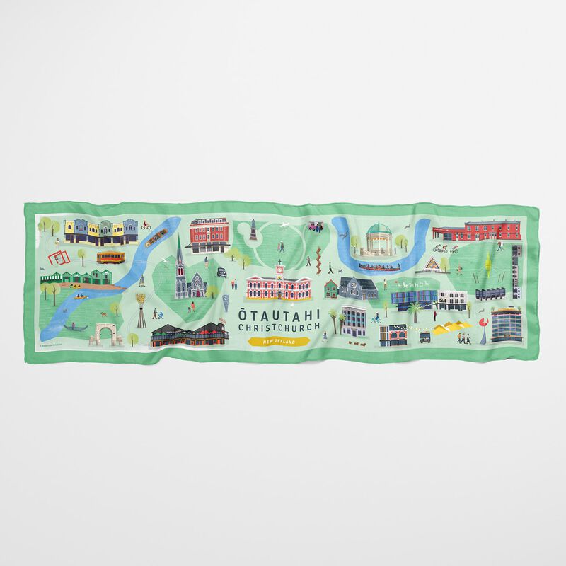 Robertson Creative Otautahi 100% Silk Scarf In Gift Box image number 1