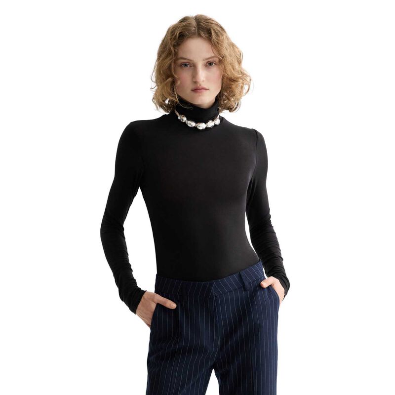 Scotch & Soda Roll Up Neck Long Sleeve T-Shirt image number 0